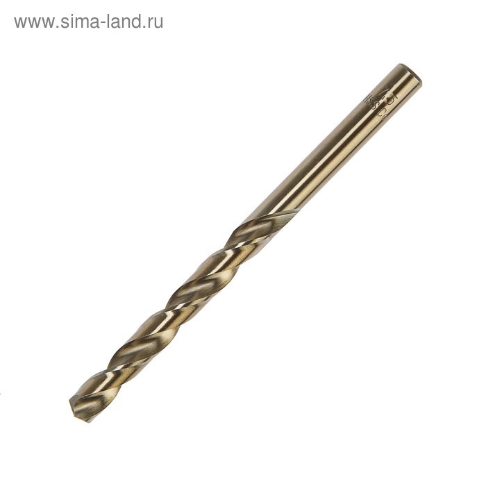 Сверло по металлу ТУНДРА, HSS-Co (5% кобальта), цилиндрический хвостовик, 7.5 х 110 мм