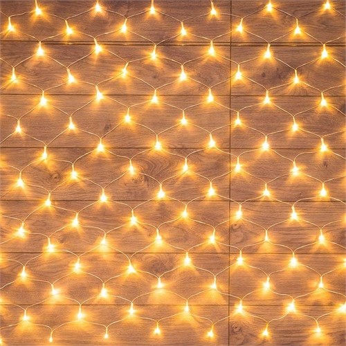 Гирлянда светодиодная &quot;Сеть&quot; 1.5х1.5м 150LED тепл. бел. 12Вт IP20 провод ПВХ прозр. Neon-Night 215-126