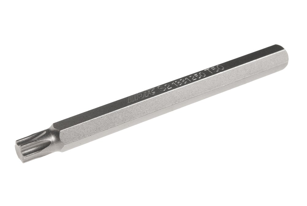 JTC-1331250 - Бита TORX Т50х120мм 10мм экстрадлинная S2 JTC - 
Размер: Т50 х 120 мм., экстрадлинная TORX.
Общая длина: 120 мм.
Длина насадки: 10 мм.
Материал: S2 сталь.