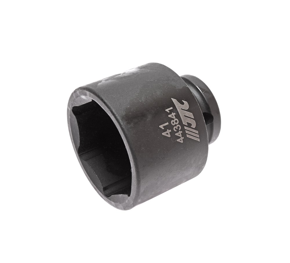 JTC-443841 - Головка торцевая 1/2&quot; 41мм ударная L=54мм JTC - 
  6 граней, метрический размер. 
  Изготовлена из высококачественной хром-молибденовой стали. 
  Размер: 1/2&amp;quot;х41 мм.
  Общая длина: 54 мм. 
  Количество в оптовой упаковке: 25 шт.