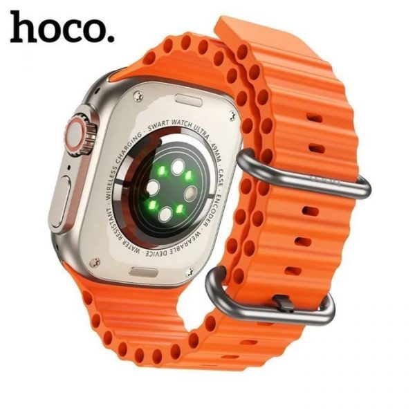 Смарт-часы Hoco Y12 Ultra, 1.96,240х280,BT5.0,320 мАч,поддержка вызова,Lightning,золотистые — изображение 3