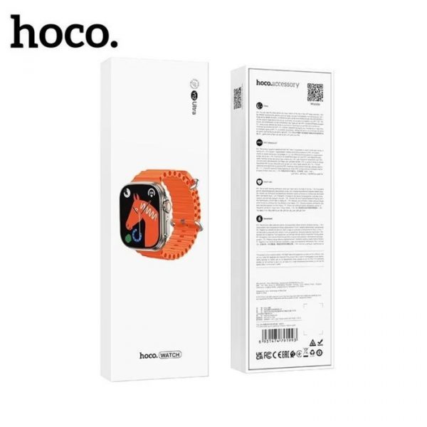 Смарт-часы Hoco Y12 Ultra, 1.96,240х280,BT5.0,320 мАч,поддержка вызова,Lightning,золотистые — изображение 6