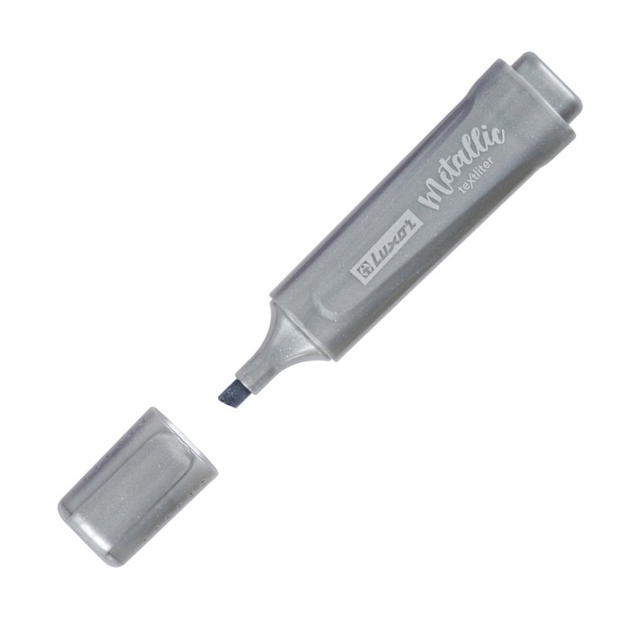 Текстовыделитель Luxor &quot;Textliter Metallic&quot; серебро, 1-5мм