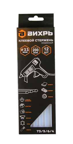 Клеевой стержень Вихрь 11x200 мм, 12 шт