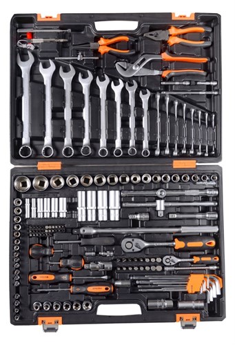Набор инструментов, 1/2&quot;, 1/4&quot;, CrV, в кейсе 151 предмет Вихрь