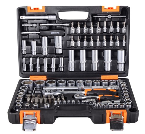 Набор инструментов, 1/2&quot;, 1/4&quot;, CrV, в кейсе 108 предметов Вихрь