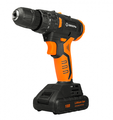 16099766_big Дрель-шуруповерт аккумуляторная Вихрь ДА-18Л-2К/Б (бесщеточный двигатель) — изображение 2
