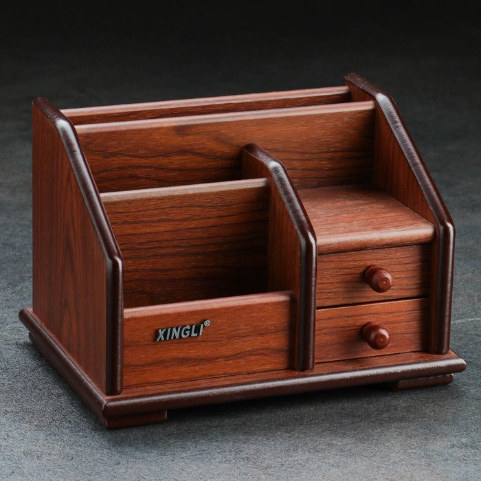 16859126_big Органайзер 4 секции, 2 выдвижных ящика, серия Орех с кантом темным, микс 14*19 — изображение 5