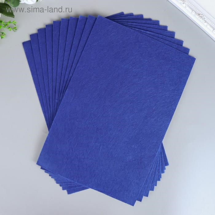16863328_big Фетр жесткий 1 мм "Синий" МИКС набор 10 листов формат А4 — изображение 3