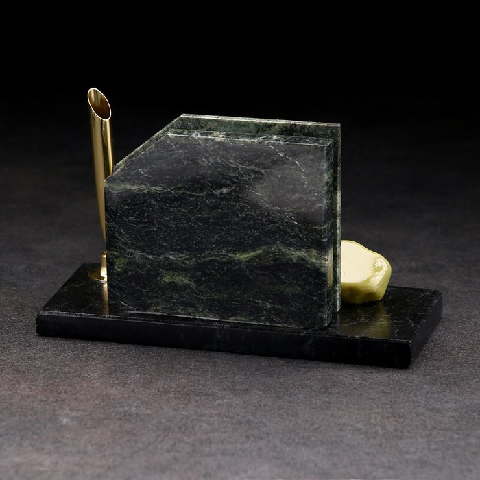 16866409_big Набор настольный "Флаг с гербом", скос, змеевик — изображение 5