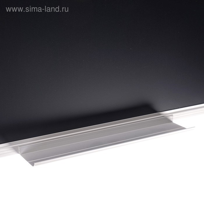 16871338_big Доска магнитно-меловая 100х150 см, ЧЁРНАЯ, Calligrata СТАНДАРТ, в алюминиевой рамке, с полочкой — изображение 4