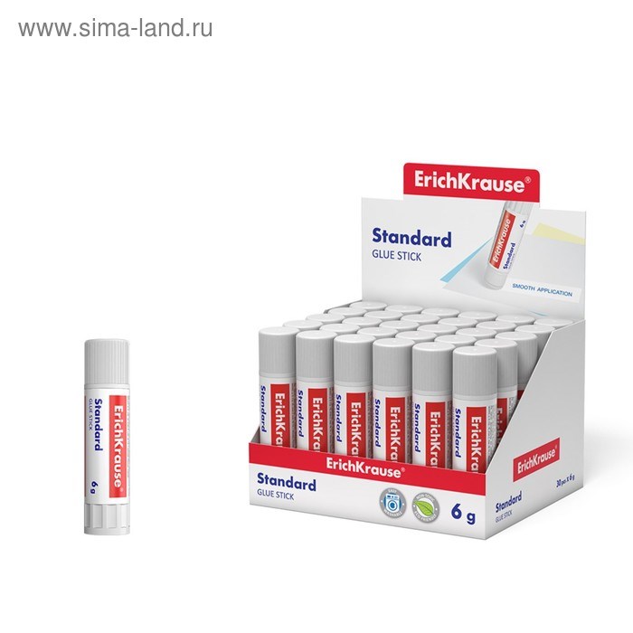 Клей-карандаш ErichKrause Standard, 6 г