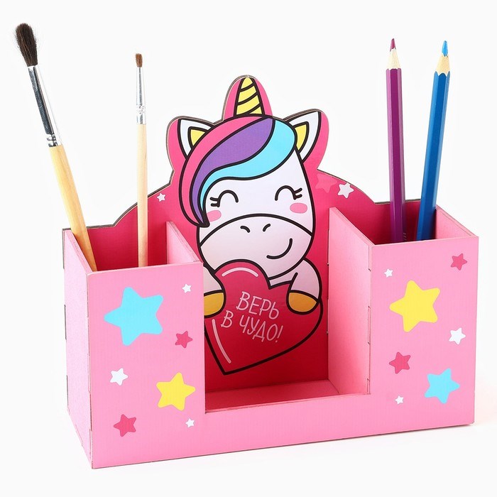 16875967_big Органайзер для канцтоваров "Верь в чудо!" единорог — изображение 2