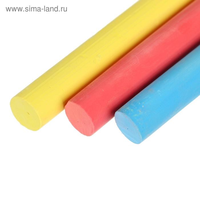 16879080_big Мелки для рисования "Гамма", цветные, 10 штук, мягкие, круглая форма, картонная коробка — изображение 3