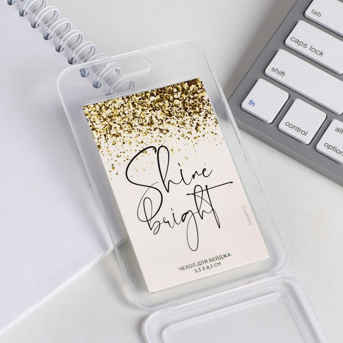 16894959_big Чехол для бейджа с ушками "Shine btight", 11.5 х 7.5 см — изображение 4