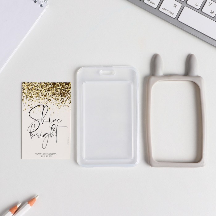 16894960_big Чехол для бейджа с ушками "Shine btight", 11.5 х 7.5 см — изображение 5