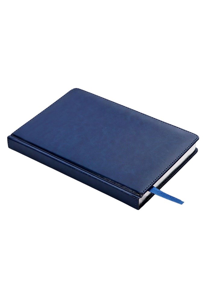 16895294_big Ежедневник НЕдатированный А5, 136 листов в линейку, кожзам "Небраска", серебряный срез, синий — изображение 3
