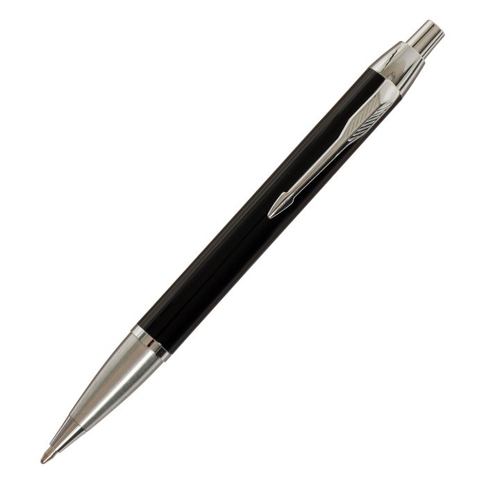 16897365_big Ручка подарочная шариковая в кожзам футляре автоматическая ПБ IM, корпус черный/сереб — изображение 2