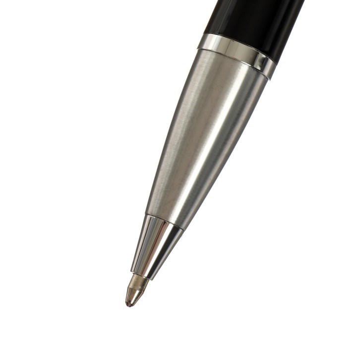 16897366_big Ручка подарочная шариковая в кожзам футляре автоматическая ПБ IM, корпус черный/сереб — изображение 3