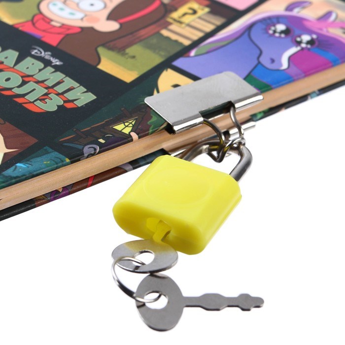 16898303_big Записная книжка на замочке А6, 50 листов, Гравити Фолз — изображение 4