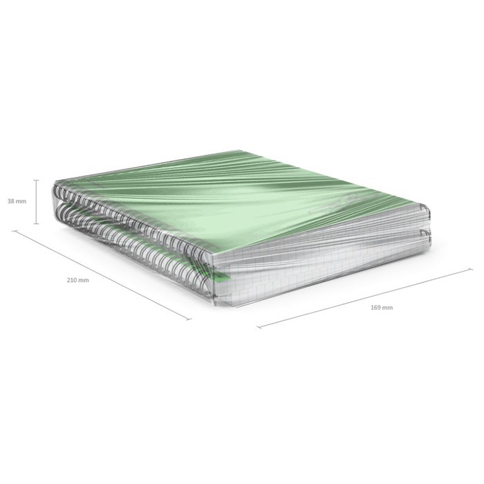 16928297_big Тетрадь А5 80 листов в клетку на спирали ErichKrause Motion, с пластиковой обложкой зеленый, — изображение 6