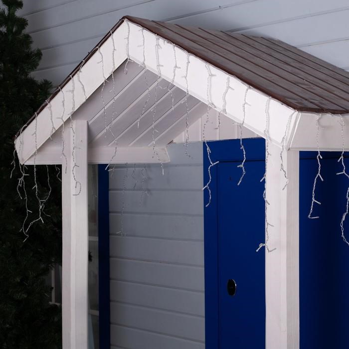 16951571_big Гирлянда «Бахрома» 4 × 0.6 м, IP44, прозрачная нить, 180 LED, свечение жёлтое, 8 режимов, 220 В — изображение 2