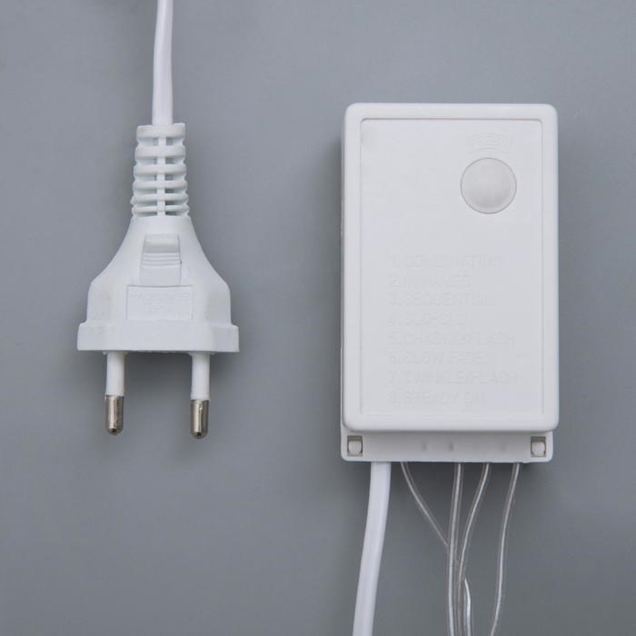 16951573_big Гирлянда «Бахрома» 4 × 0.6 м, IP44, прозрачная нить, 180 LED, свечение жёлтое, 8 режимов, 220 В — изображение 4