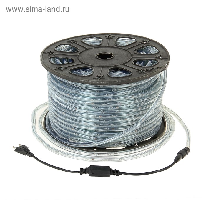 16952608_big Световой шнур Luazon Lighting 11 мм, IP65, 100 м, 24 LED/м, 220 В, 2W, постоянное свечение, свечение красное — изображение 2