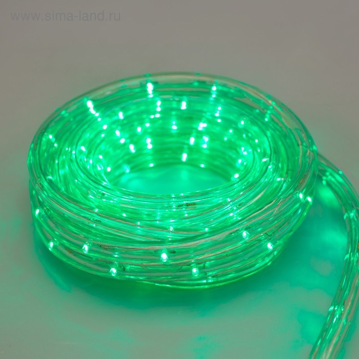 16953972_big Световой шнур Luazon Lighting 10 мм, IP65, 5 м, 24 LED/м, 220 В, 8 режимов, свечение зелёное — изображение 4