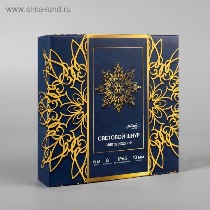 16953974_big Световой шнур Luazon Lighting 10 мм, IP65, 5 м, 24 LED/м, 220 В, 8 режимов, свечение зелёное — изображение 6