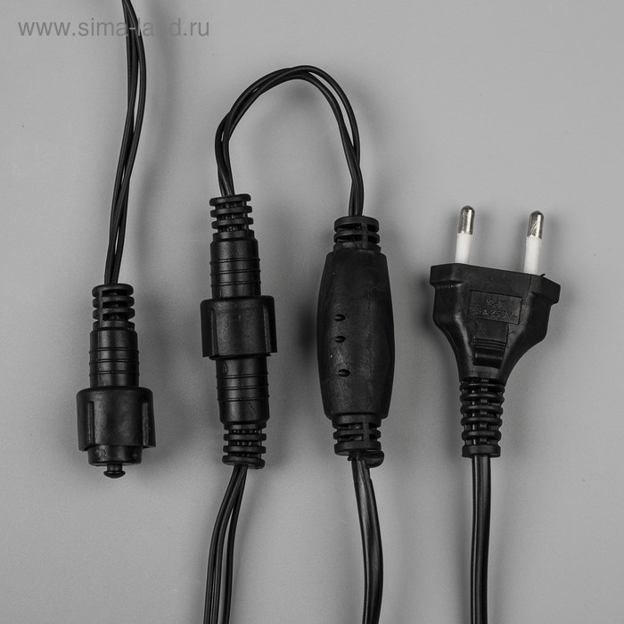 16961291_big Гирлянда «Бахрома» 3 × 0.6 м, IP44, УМС, тёмная нить, 160 SMD-LED, свечение мульти, 220 В — изображение 5