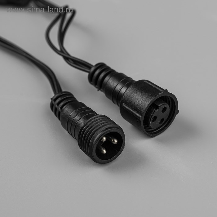 16961292_big Гирлянда «Бахрома» 3 × 0.6 м, IP44, УМС, тёмная нить, 160 SMD-LED, свечение мульти, 220 В — изображение 6