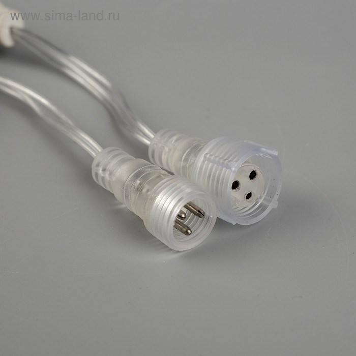 16961882_big Гирлянда «Бахрома» 3 × 0.6 м, IP44, УМС, прозрачная нить, 160 LED, свечение жёлтое, мерцание белым, 220 В — изображение 5