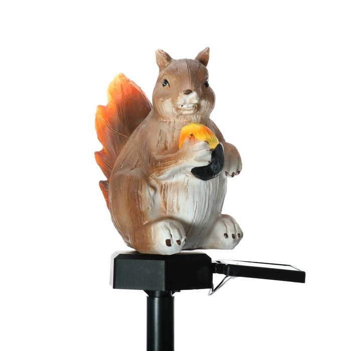 16974903_big Садовый светильник на солнечной батарее «Белочка с орешком», 41 см, 1 LED, свечение тёплое белое — изображение 4