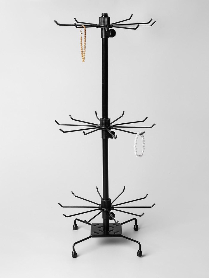 17038187_big Вертушка, 3 яруса по 10 крючков, 30×30×65, цвет чёрный — изображение 2