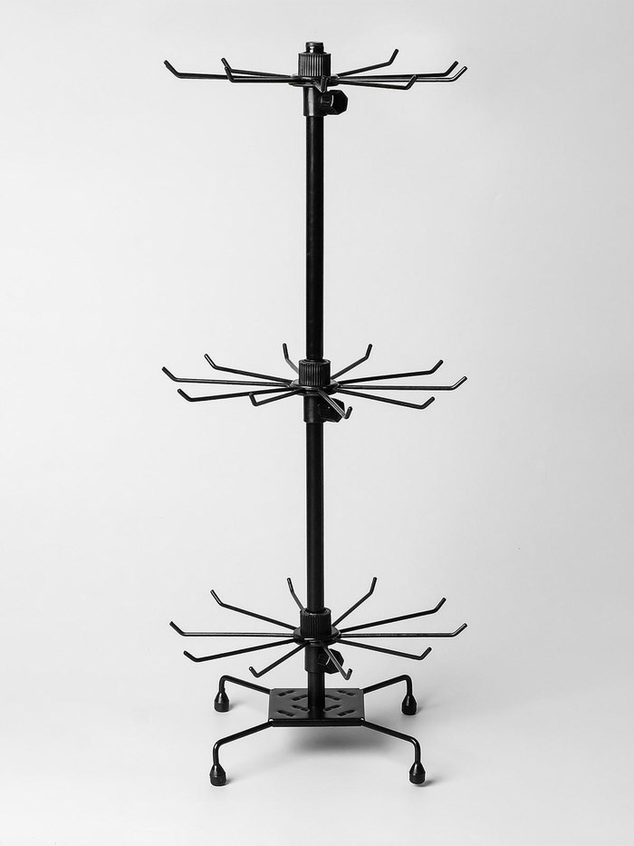 17038188_big Вертушка, 3 яруса по 10 крючков, 30×30×65, цвет чёрный — изображение 3