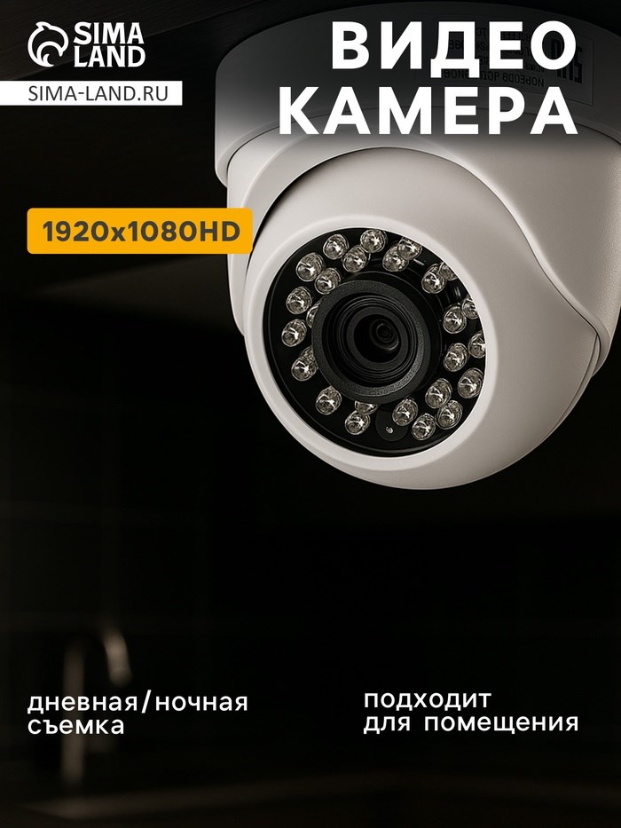 Видеокамера внутренняя EL MDp2.0(3.6)E, AHD, 2.1 Мп, 1080 Р, объектив 3.6, пластик