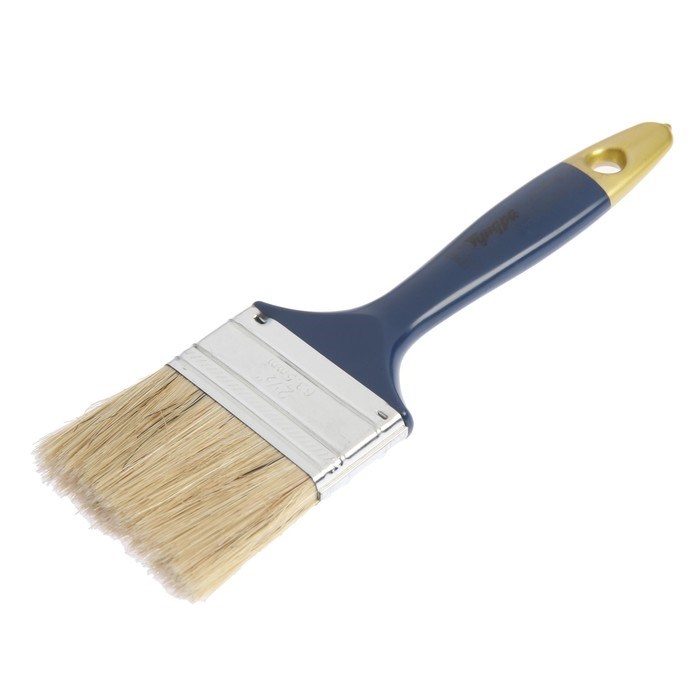 17090000_big Кисть плоская ТУНДРА, натуральная щетина, пластиковая рукоятка, 2.5", 63 мм — изображение 3