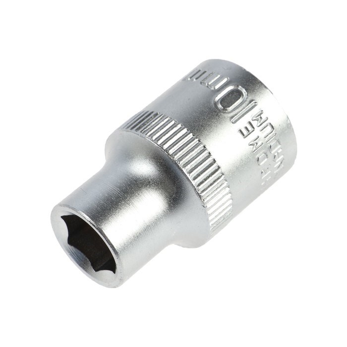 Головка торцевая шестигранная ТУНДРА, под квадрат 1/2&quot;, 10 мм, CrV