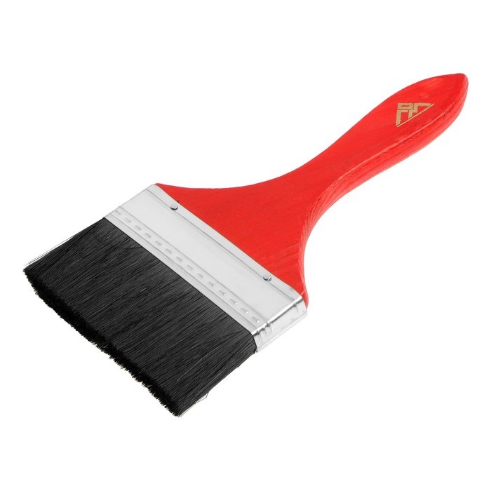 17097936_big Кисть плоская ЛОМ, смешанная щетина, деревянная рукоятка, 4", 100 мм — изображение 3