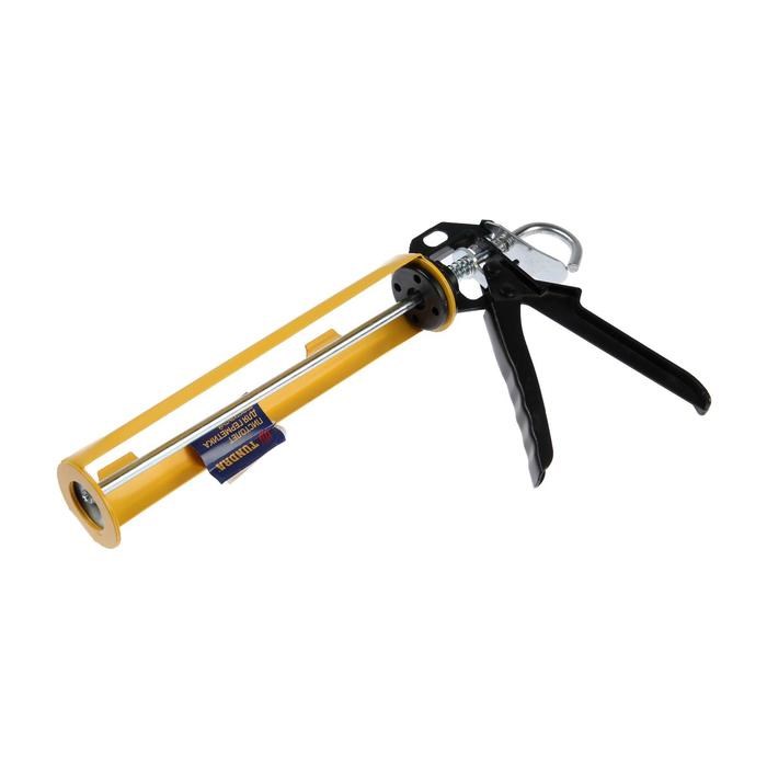 17100928_big Пистолет для герметика ТУНДРА, полуоткрытый, круглый шток, 225 мм — изображение 4