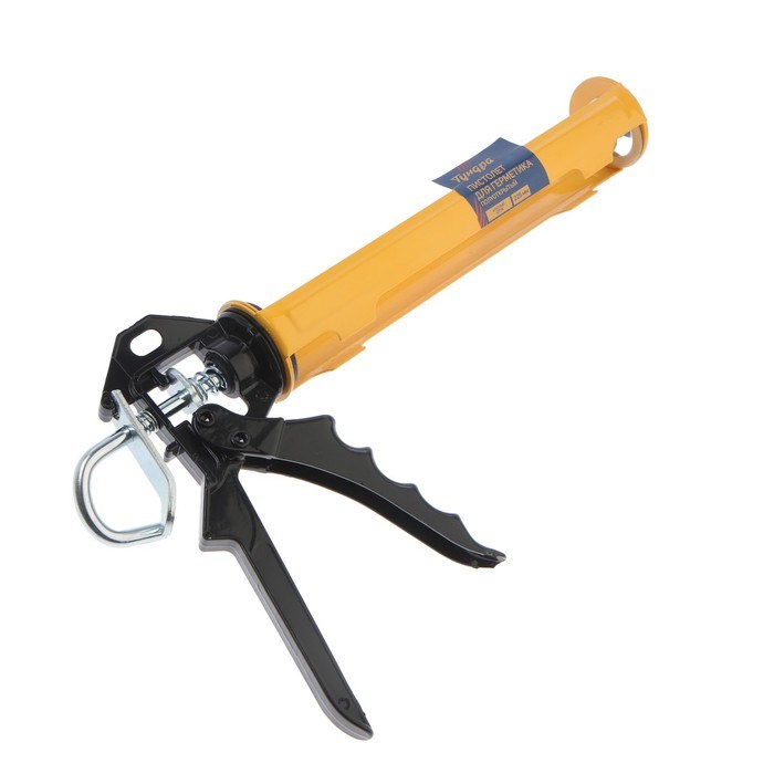 17100929_big Пистолет для герметика ТУНДРА, полуоткрытый, круглый шток, 225 мм — изображение 5