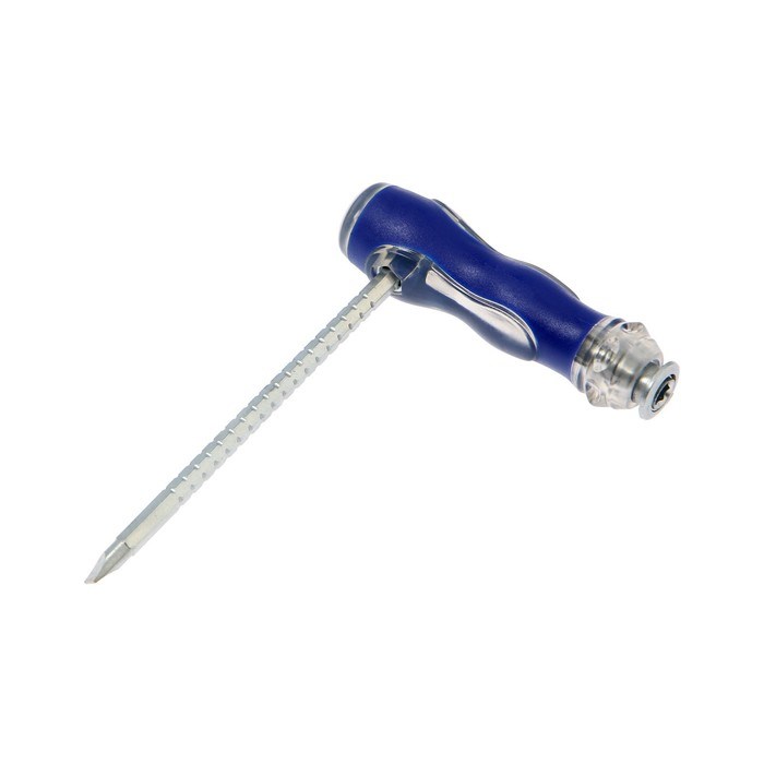 17102133_big Отвертка комбинированная ТУНДРА, 3 в 1, изменяемая длина, 2К рукоятка, PH2/SL6 х 75-110 мм — изображение 3