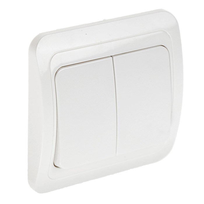 17111493_big Выключатель Luazon Lighting "ЕКБ", 10 А, 2 клавиши, белый — изображение 2