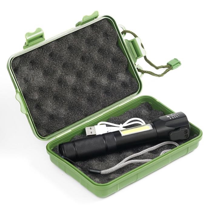 17116262_big Фонарь ручной аккумуляторный, 7 Вт, 200 лм, Т6, zoom, 4 режима, USB, 16.5 х 6 см — изображение 8