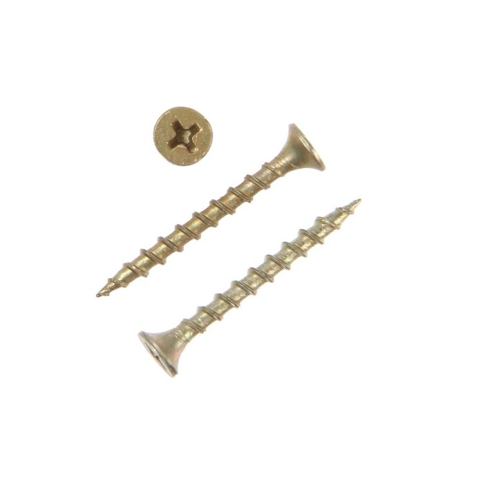 17123569_big Саморез 3.5х35 мм ТУНДРА PREMIUM, потай, крупная резьба, шлиц PH, желтый цинк, 1 кг — изображение 4