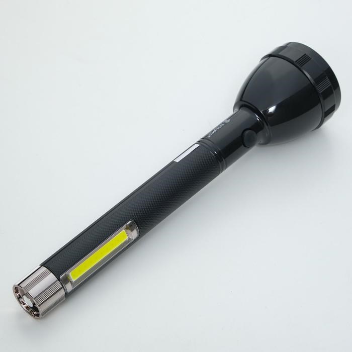 17125931_big Фонарь ручной аккумуляторный, 5 Вт+3 Вт, 2400 мАч, COB, 4 режима, 8 ч работы, USB — изображение 2