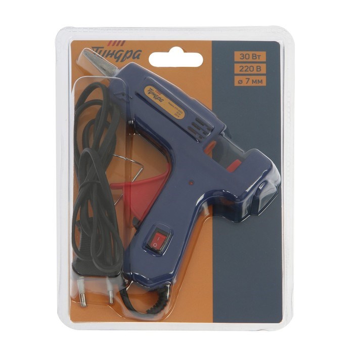 17130448_big Клеевой пистолет ТУНДРА, 30 Вт, 220 В, выключатель, индикатор, антикапля, шнур 1.2 м, 7 мм — изображение 12