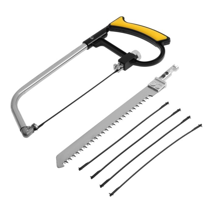 17149144_big Набор с ножовкой ТУНДРА, пилки по металлу 5 шт., пилка универсальная 1 шт. — изображение 5
