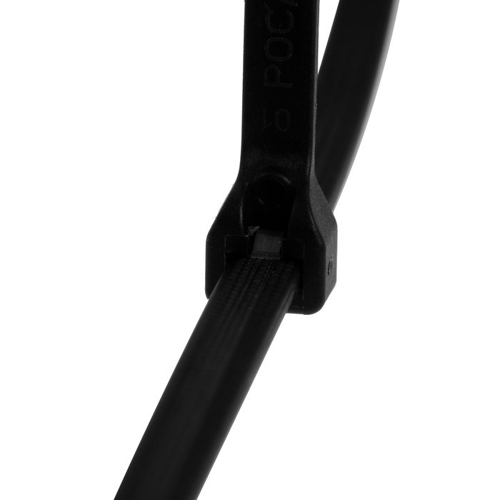 17149590_big Хомут-стяжка с металлическим замком, размер 4,7х300 мм, черный — изображение 2